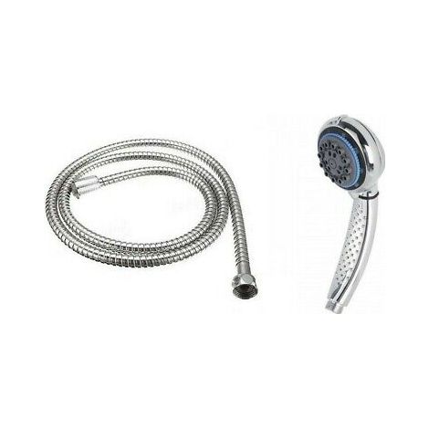 DOCCIA DOCCETTA SOFFIONE 8 GETTI ANTICALCARE CON TUBO FLESSIBILE
