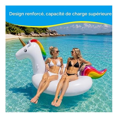 Bouée, bouee Gonflable Piscine, 250×140×110CM Bouee Gonflable Jouet, Chaise de récréation générale et Adultes et Enfant (1/4)