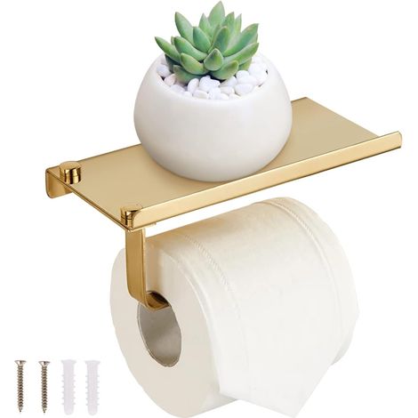 Wand-Toilettenpapierhalter mit Telefonablage – Papierspender aus Edelstahl für das Badezimmer