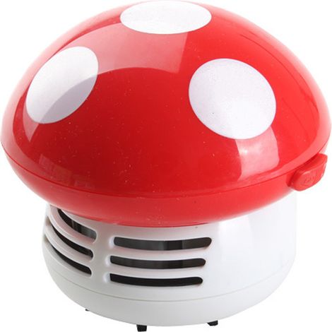 1PC rouge Mignon Mini Champignon Bureau Table poussière Aspirateur à Main Sweeper - Champignon Super Mario (1/5)