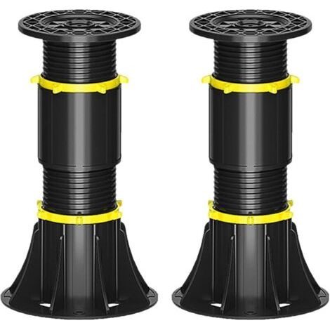 2 Pieds de Support de lit réglables en Hauteur 21-34cm, Pieds de Support de Latte au Centre du lit Remplacement des Pieds de Support de Cadre de lit réglable, adapté aux Cadres de lit (1/4)