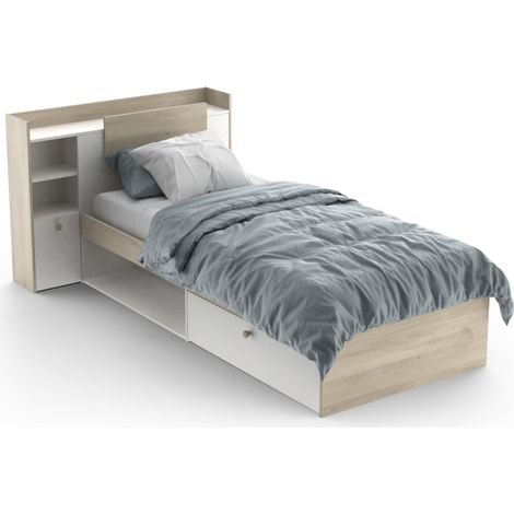 CAMA JUVENIL FULHAM - Roble Kronberg / Blanco