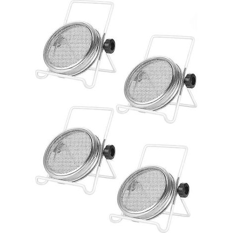 Sprouting Kit,Stainless Steel Sprouting Jar Lids Stands Jar Screen Lids for Regular Mouth Jar Canning 2.75In (1/5)