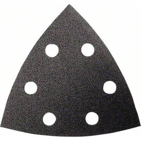 Bosch Professional F355, Foglio abrasivo per smerigliatrici triangolari, 93mm, P600, Confezione da 5 unità (1/5)