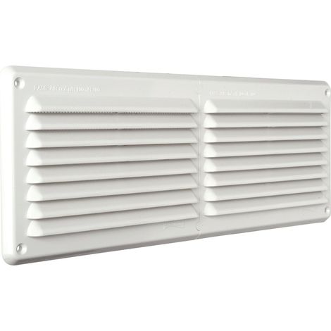 La Ventilazione AR3814B Griglia Plastica Rettangolare da Sovrapporre, Bianco, 384 x 146 mm