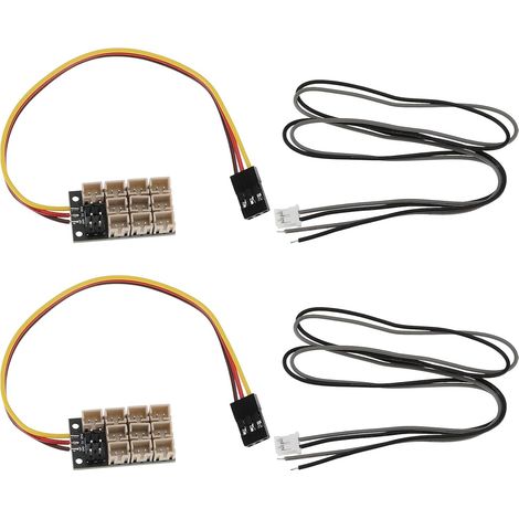 Lot de 2 jeux de 4 en 1 pour système d'éclairage - Panneau d'extension pour remorque - Prise PH2.0 - Compatible avec 1/14 RC (1/5)