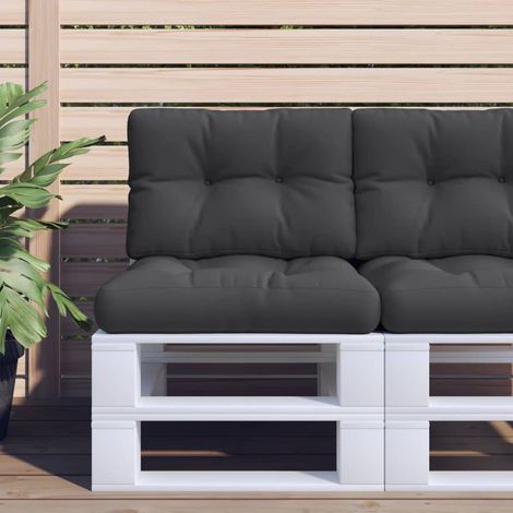 Palettenkissen Schwarz 50x40x12 cm Stoff vidaXL (1/5)