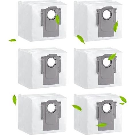Lot de 6 sacs filtre premium pour aspirateurs Roborock S8/S7 MaxV/Q7 Max et autres stations d'aspiration. Accessoire indispensable. (1/4)