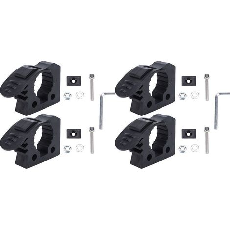 Porte-outil pour fourche de chariot de toiture - Kit de montage à déclenchement rapide en aluminium universel pour véhicules - 4 pièces noir (1/5)