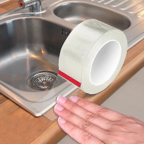 Ruban adhésif imperméable et anti-moisissure pour évier de cuisine et comptoir de salle de bain - Qualité supérieure (1/5)