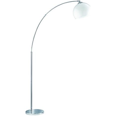 Lampada Piantana ad Arco Acciaio Diffusore Bianco H180 cm Brasilia GD Trio (1/4)