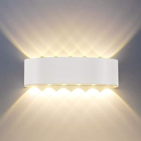 NetBoat Applique Murale Moderne IP65 Imperméable à l'eau 12W LED Appliques Murales aluminium Lampe Murale (1/4)
