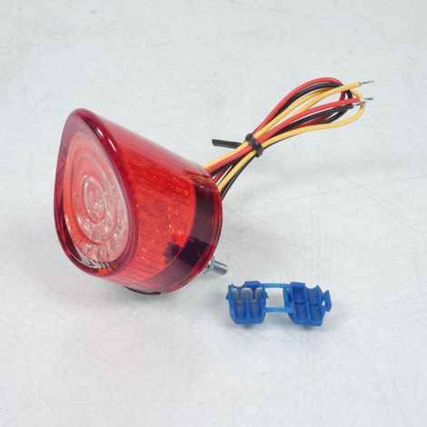 led-rücklicht rot Ø44mm mit plattenbeleuchtung 3 led weiß chaft