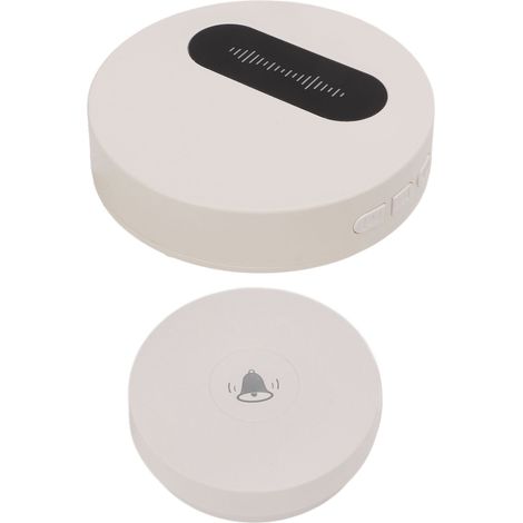 Sonnette sans fil autonome avec 1 récepteur et 2 boutons poussoirs, kit sans pile pour maison, prise européenne. (1/5)