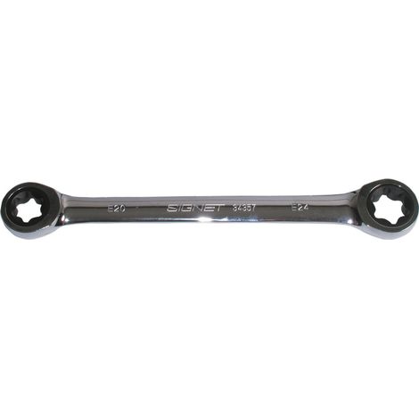 KS Tools GEARplus Torx-E-Doppel-Ratschenringschlüssel,E20xE24 - 503.4357
