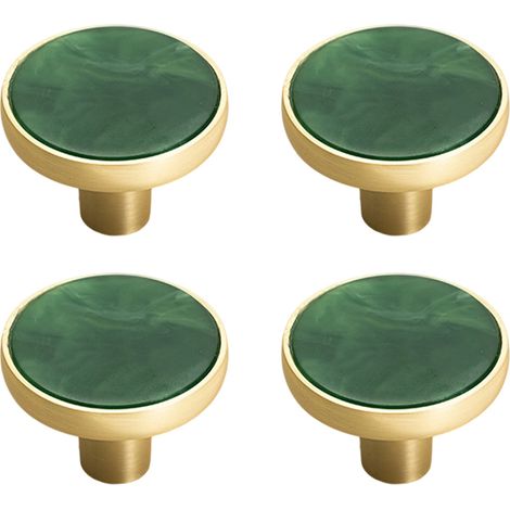Quatre poignées de porte de tiroir, adaptées aux armoires et aux chambres (un seul trou).