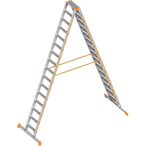 Layher Topic 1043 Stufenstehleiter 2x16 Stufen (1/5)