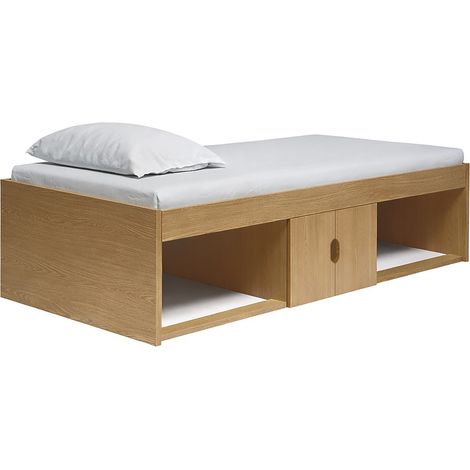 Low Single 3ft Cabin Bed - L196 x W96 x H51 cm - Assembly Required - Oak