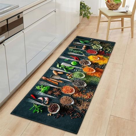 Tapis de cuisine antidérapant et lavable 60x180 cm – Polyester et éponge – Absorption rapide des éclaboussures – Design moderne 3D (1/5)