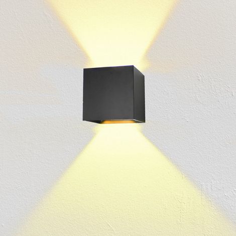 Lampada da Parete LED 7W Moderna Interna Applique da Parete Luce Regolabile - Nero Alluminio per Camera da Letto, Corridoio, Salotto (Luce Calda) (1/5)