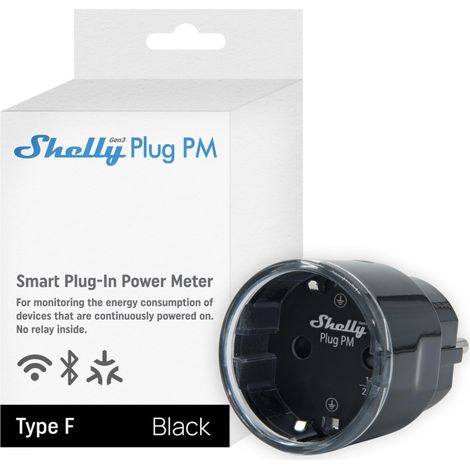 Shelly Plug M Gen3 Prise Intelligente Commutée Noire