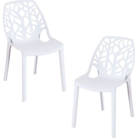 Packs Sillas - Pack 2 Sillas Hissar Polipropileno - Blanco (1/5)