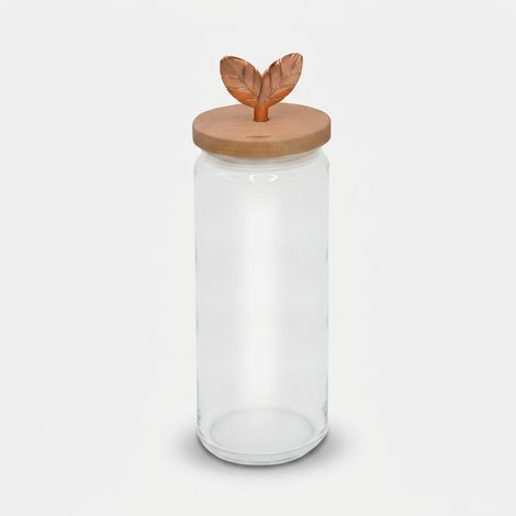 Vorratsglas aus Glas mit Buchenholzdeckel 1500 ml Printemps d'Or (1/3)