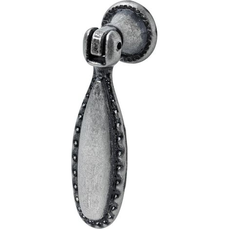 Hettich Möbelknopf Zinkdruckguss silber 60,0 x 18,5 mm - 1 Stück Möbelknopf