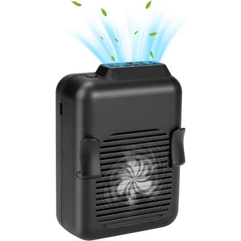 Thijox,Mini ventilador personal con clip,recargable por USB,de 6000 mAh,para colgar en la cadera y el cuello,ideal para actividades al aire libre (1/5)