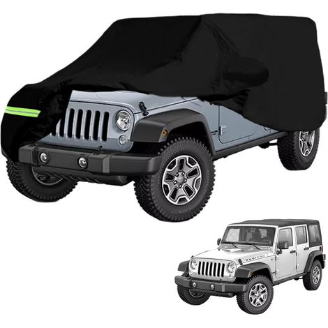 Housse De Voiture Imperméable pour Wrangler 4 Portes, Anti UV, pour Extérieur Et Intérieur, pour Cj, Yj, Tj Et Jk, 4 Portes, Couverture De Garage Complète Hiver éTé Toutes Saisons (1/5)