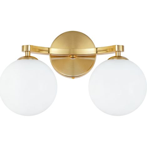 Applique murale moderne pour salle de bains,Lampe de lavabo à double douille G9 Dore (1/5)