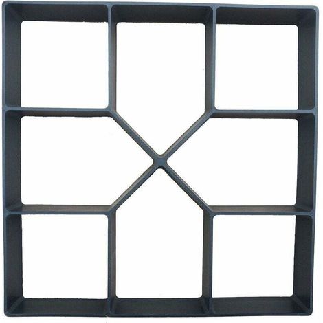 Moule à Pavage Plastique 40 x 40 cm pour Garden Terrasse Allée Patio Jardin Trottoirs Chemin de Pavage en Ciment Béton Moule à Pavé Réutilisable Moule de Coffrage Bricolage (1/4)