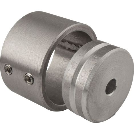 Schrankrohrlager 2-Teilig ø 22 mm für Schrankrohr ø 20 mm Edelstahl geschliffen (1/2)