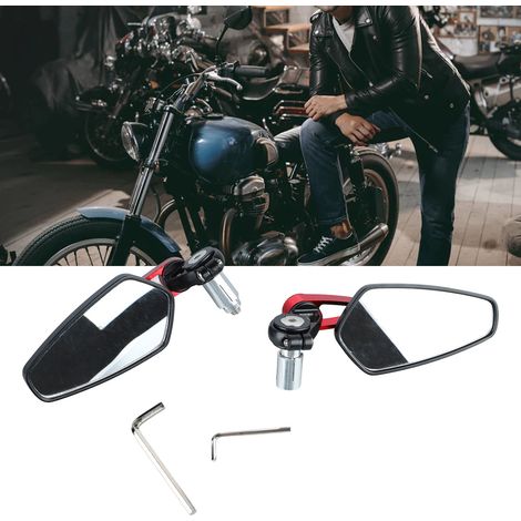 (Exklusiv für Mexiko) Motorradzubehör: Modifizierter Innenrückspiegel mit Rautenmuster, rot. (1/5)