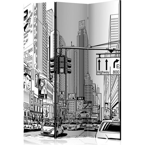 Paravento - Street in New York city [Room Dividers] - 135x172 (1/4)