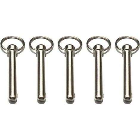 10 Stück Schnellverschlussbolzen 8 mm mit Federkugel, Zubehör für Bootszubehör, Bimini-Top-Bolzen, Durchmesser 8 mm, Gesamtlänge 7 (1/4)