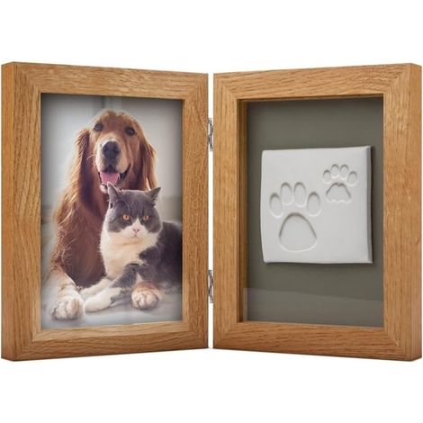 Cadres photo intemporels à faire soi-même avec empreintes de pattes d'animaux de compagnie – Créez des souvenirs inoubliables, souvenirs d'empreintes de pattes pour chats et chiens, cadeau parfait (1/5)