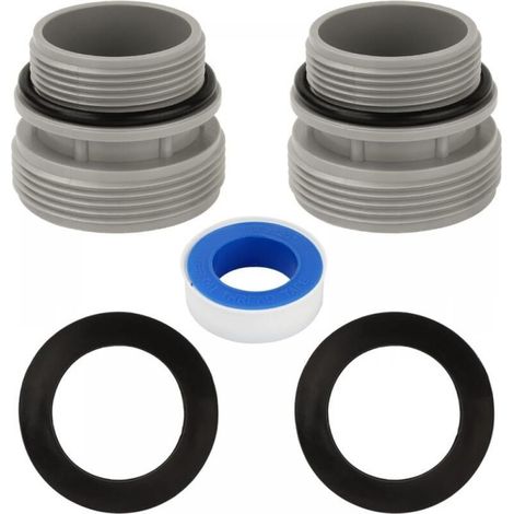 Adaptateur Tuyau Piscine 2 Pièces 4560 Raccord de Pompe à Piscine Connecteur de Tuyau de Piscines 40 mm à 1 1/2 Pouces Compatible Pompes à Filtration Intex et Coleman