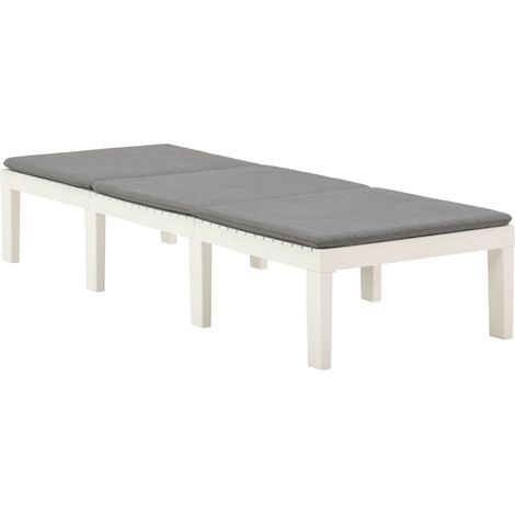 Maison Exclusive - Tumbona con cojín plástico blanco (1/5)