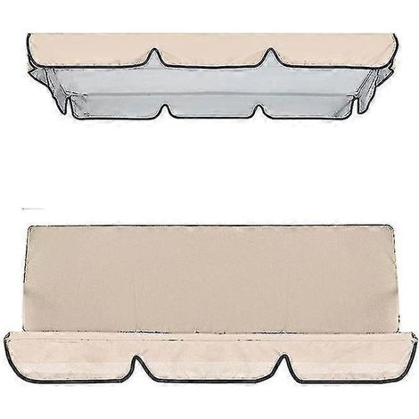 Ensemble de housse de rechange pour balancelle de patio + housse de coussin pour balancelle (1/4)