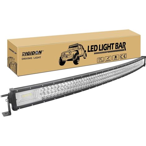 1 Barre Led 50 Pouces 648W Triple Rangée Courbe 12V 24V Pour 4x4 Camion Atv (1/5)