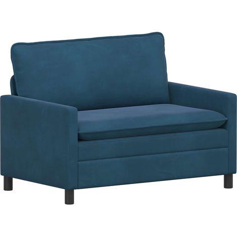 Sofa Blau 126 x 81 x 87,5 cm Samt vidaXL (1/5)