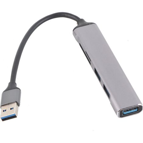 Mini 5-in-1 USB 3.0-Hub aus Aluminium – Kompakt für Computer, Büro und Reisen (1/5)