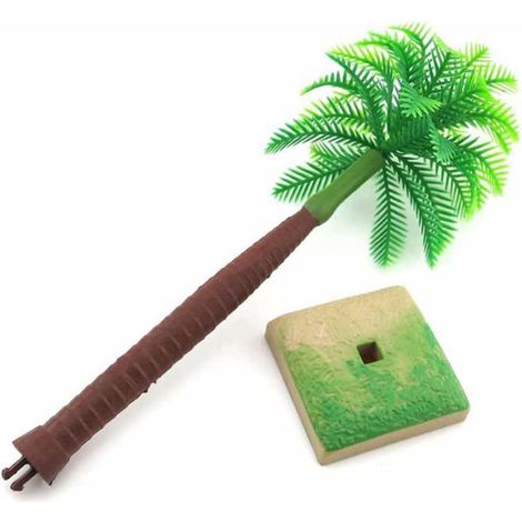 Arbre de Décoration Palmier 18cm en Plastique 10pcs Modèle Paysager pour Tableau Miniature (1/5)