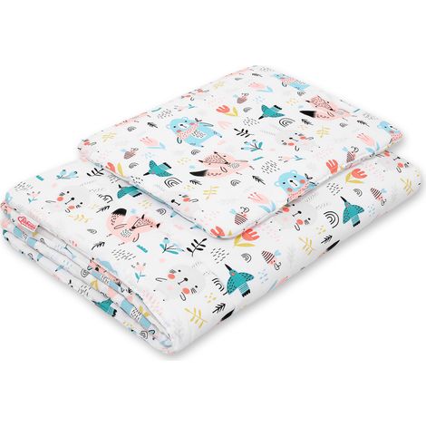 Juego de cama para bebé con relleno, 2 piezas, 75x100cm RECIÉN NACIDO - ositos azules (1/2)