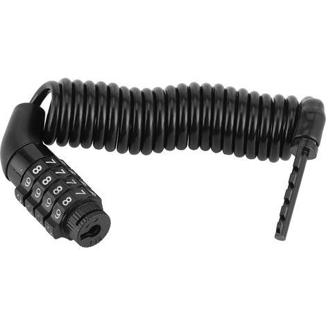 Antivol de casque à câble, combinaison à 4 chiffres, cadenas portable pour moto et vélo (1/5)