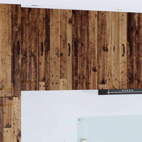 Wall Cabinet LUCCA 2 pcs Old Wood 30 x 31 x 80 cm vidaXL