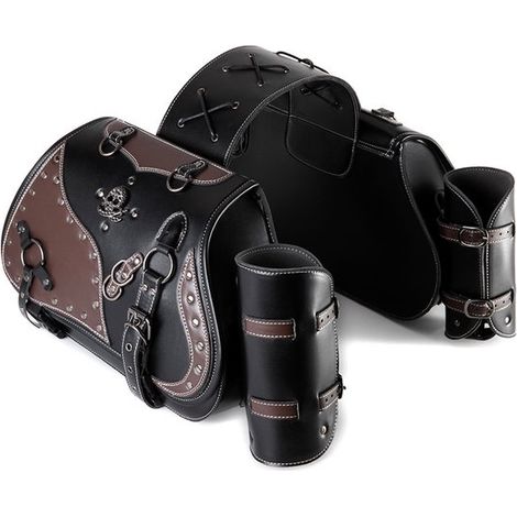 Valise latérale pour moto, valise latérale étanche avec porte-gobelet - Valise latérale sport universelle - Convient à de nombreux modèles de motos. (1/4)