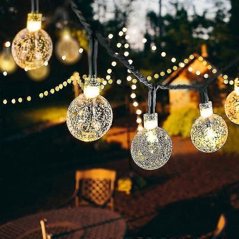 LED-Kristallkugel-Solarlampe, LED-Lichterkette, Solar-Girlanden, Garten-Weihnachtsdekoration für den Außenbereich (1/5)