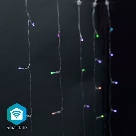 NEDIS SMARTLIFE - LED DÉCORATIVE - RIDEAU - RGB - 180 LED'S - EXTÉRIEUR - MOTIFS DE MOUVEMENT - 10 X 3M - ANDROID/IOS (1/5)